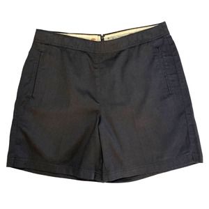 TOMMY BAHAMA Black Relaxed Fit Shorts Tencel & Cotton Back Zipper 6" Inseam